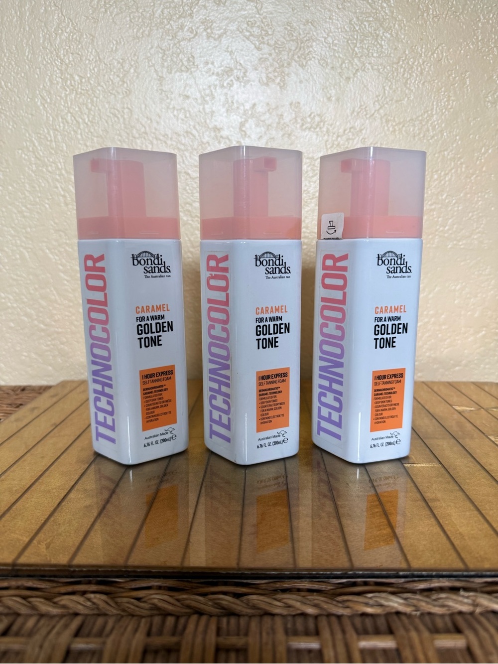 X3 bondi sands caramel for a warm, golden tone, self tanning foam new